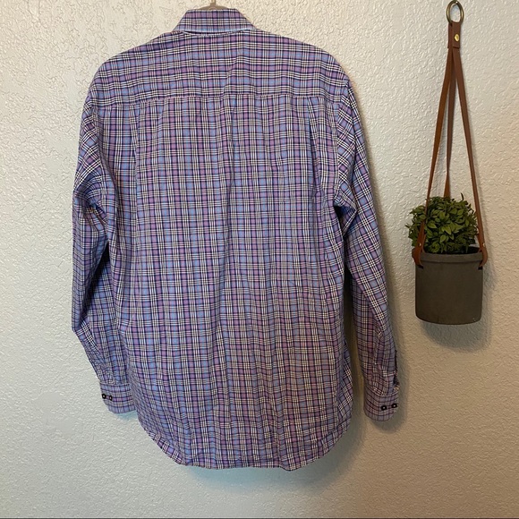 MEN’S JOHN RANDALL PLAID BUTTON UP SHIRT {M} - Picture 3 of 5
